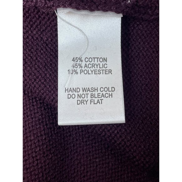Lulu’s Women’s Burgundy Round Collar Sweater Sz M - NWT - Picture 6 of 7